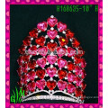 Novo design por atacado, tiara ou coroa de alibaba de coração vermelho brilhante